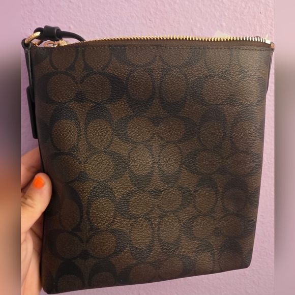 Coach Black and Brown Mini Crossbody Bag - Picture 4 of 5